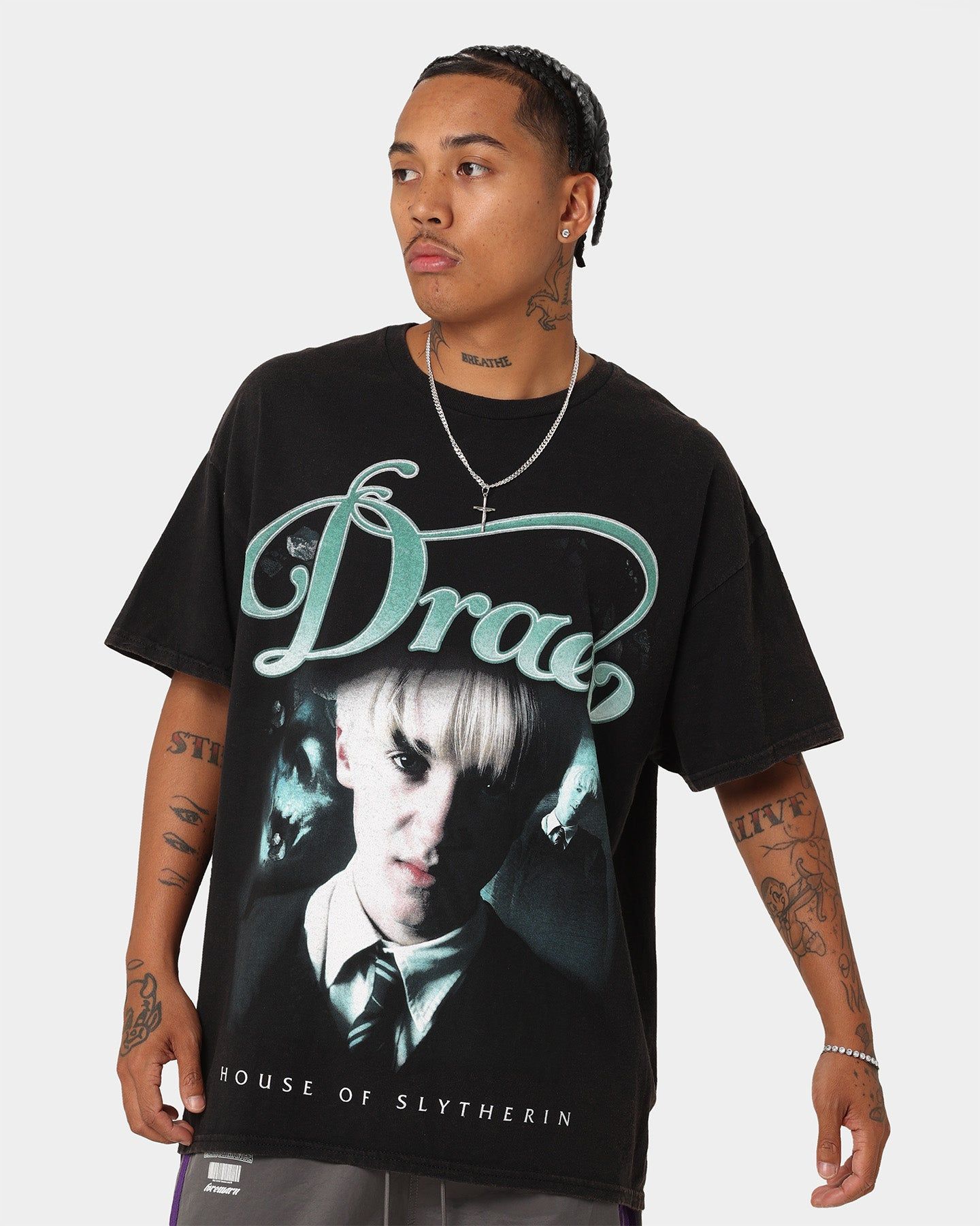 American Thrift X Harry Potter Draco Vintage T-Shirt Black Wash sold by Culture Kings