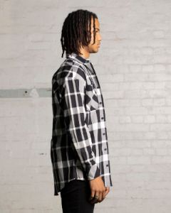 Saint Morta Mulberry Long Sleeve Flannel Shirt Black/White sold by Culture Kings