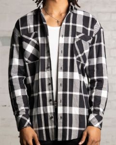 Saint Morta Mulberry Long Sleeve Flannel Shirt Black/White sold by Culture Kings