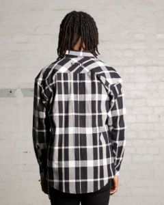 Saint Morta Mulberry Long Sleeve Flannel Shirt Black/White sold by Culture Kings