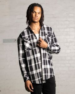 Saint Morta Mulberry Long Sleeve Flannel Shirt Black/White sold by Culture Kings