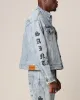 Saint Morta Rip Gothic Cutoff Denim Jacket Superwash Blue sold by Culture Kings