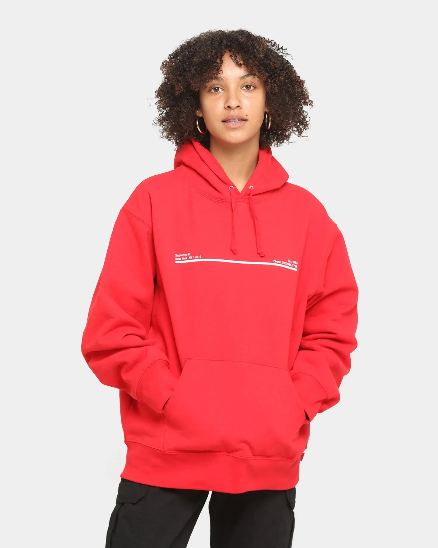 Supreme Shop Hooded Sweatshirt Red sold by Culture Kings