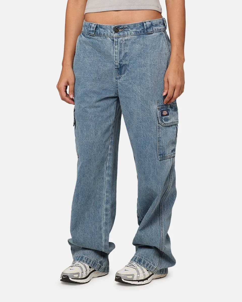 Dickies 852AU Denim Cargo Jeans Stone Washed Indigo | Parallel