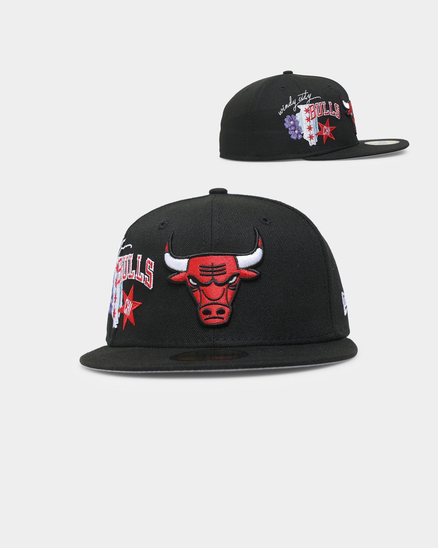 New Era Chicago Bulls 'City Cluster' 59FIFTY Fitted Black sold by Culture Kings