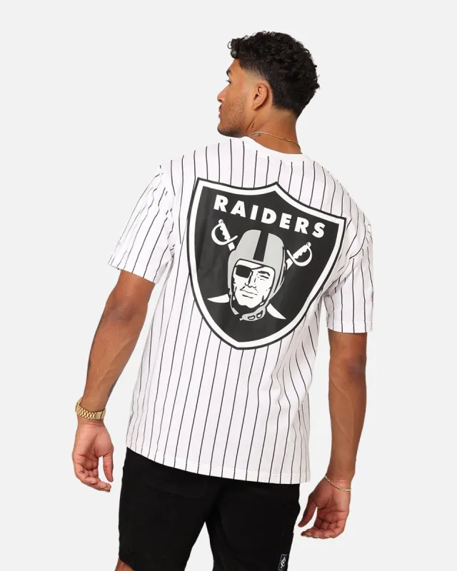 New Era Las Vegas Raiders Oversized T-Shirt White Pinstripe sold by Culture Kings