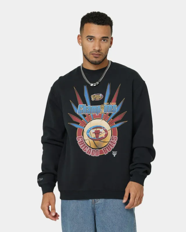 Mitchell & Ness Chicago Bulls 1998 Champs Vintage Crewneck Faded Black sold by Culture Kings