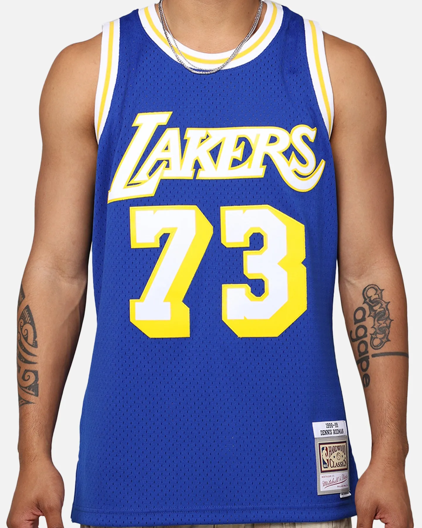 Mitchell & Ness Los Angeles Lakers Dennis Rodman 1998-99 College Twist Swing Jersey Blue/Yellow sold by Culture Kings product image thumbnail 4
