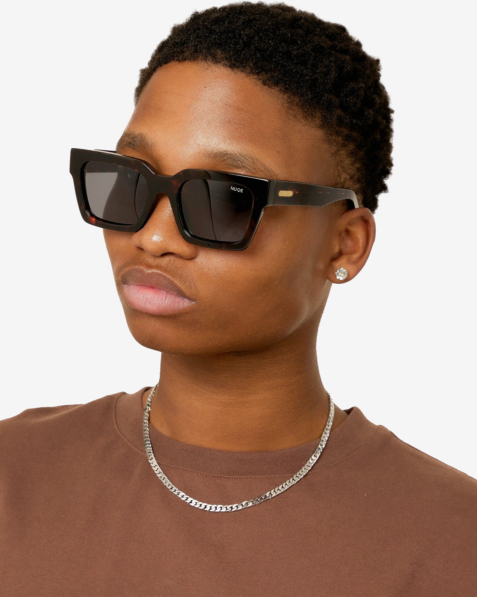 NXS Flat Faced Curb Chain White Gold sold by Culture Kings