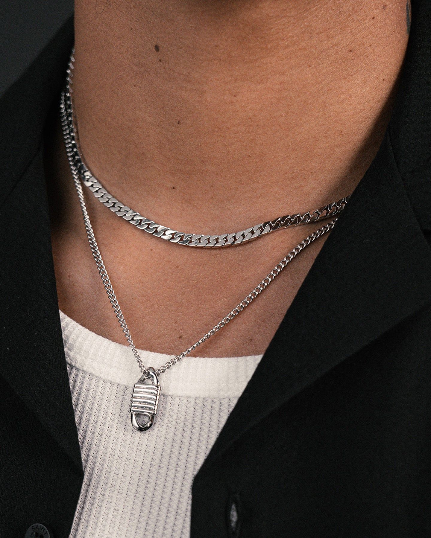 NXS Flat Faced Curb Chain White Gold sold by Culture Kings product image thumbnail 2