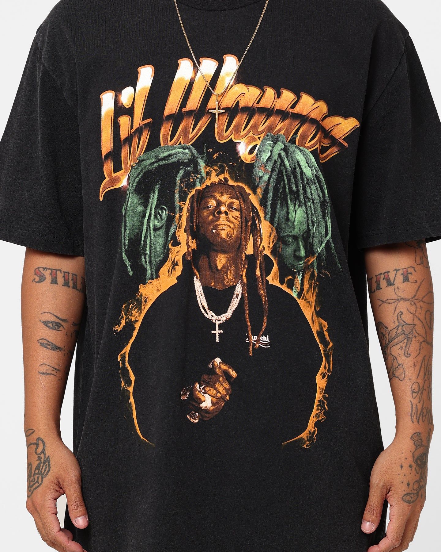 Lil Wayne 500 Degreez T-Shirt Washed Black sold by Culture Kings product image thumbnail 3