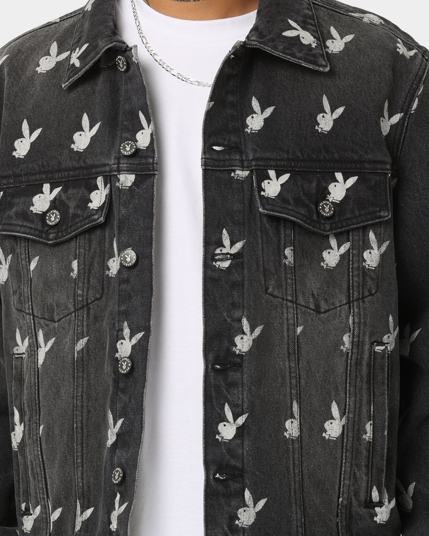 Playboy By CK Players Denim Jacket Black sold by Culture Kings product image thumbnail 4