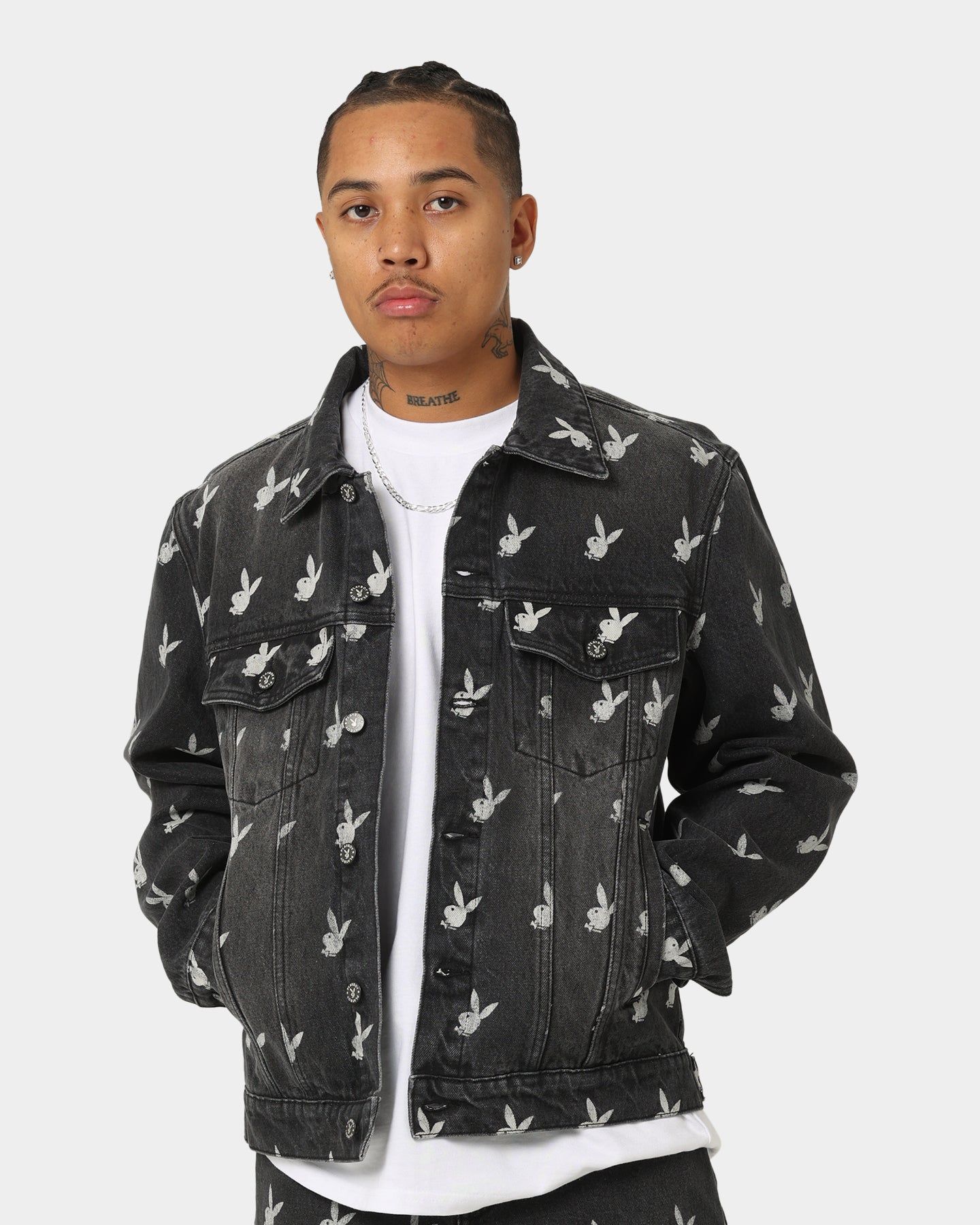 Playboy By CK Players Denim Jacket Black sold by Culture Kings product image thumbnail 2