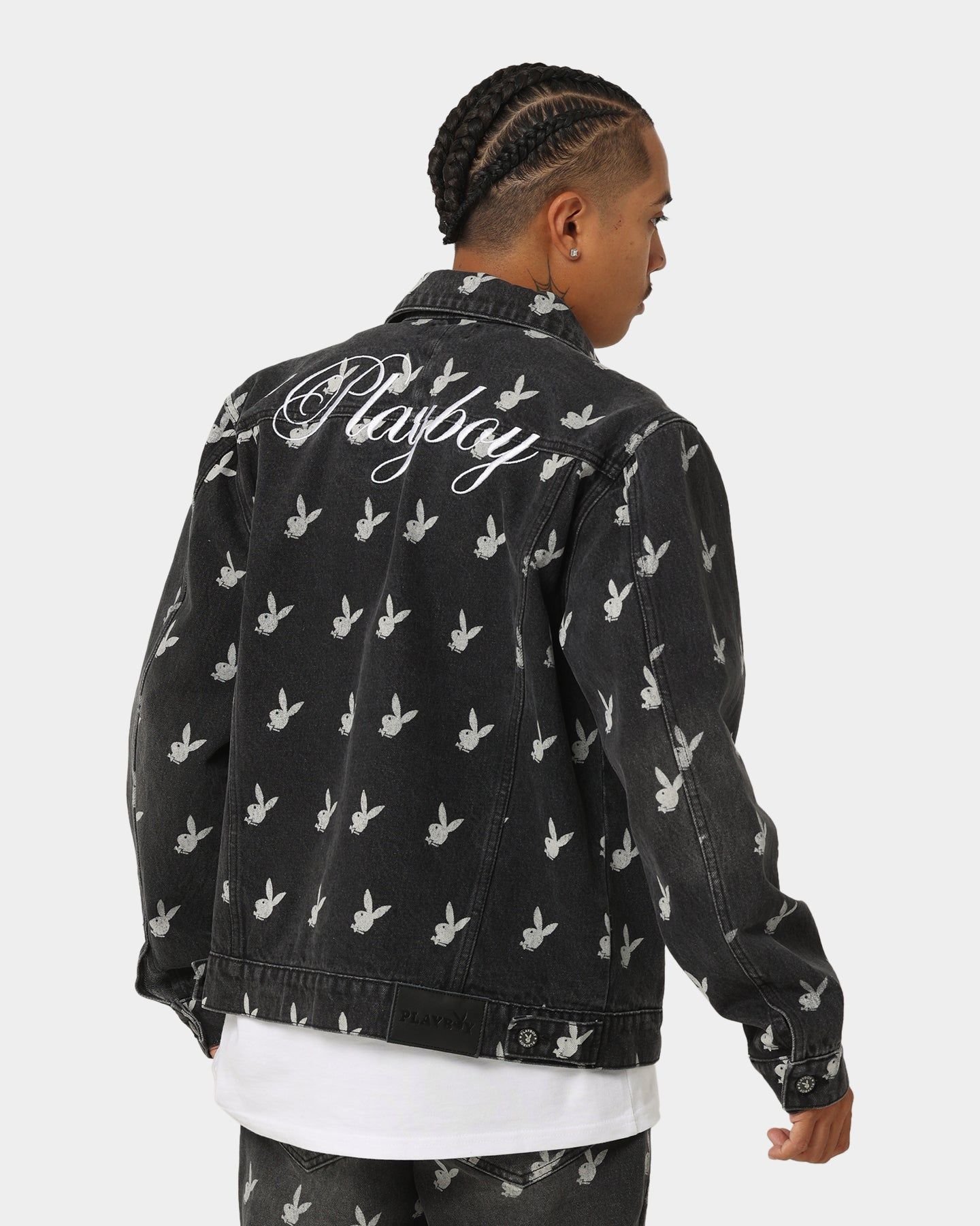 Playboy By CK Players Denim Jacket Black sold by Culture Kings