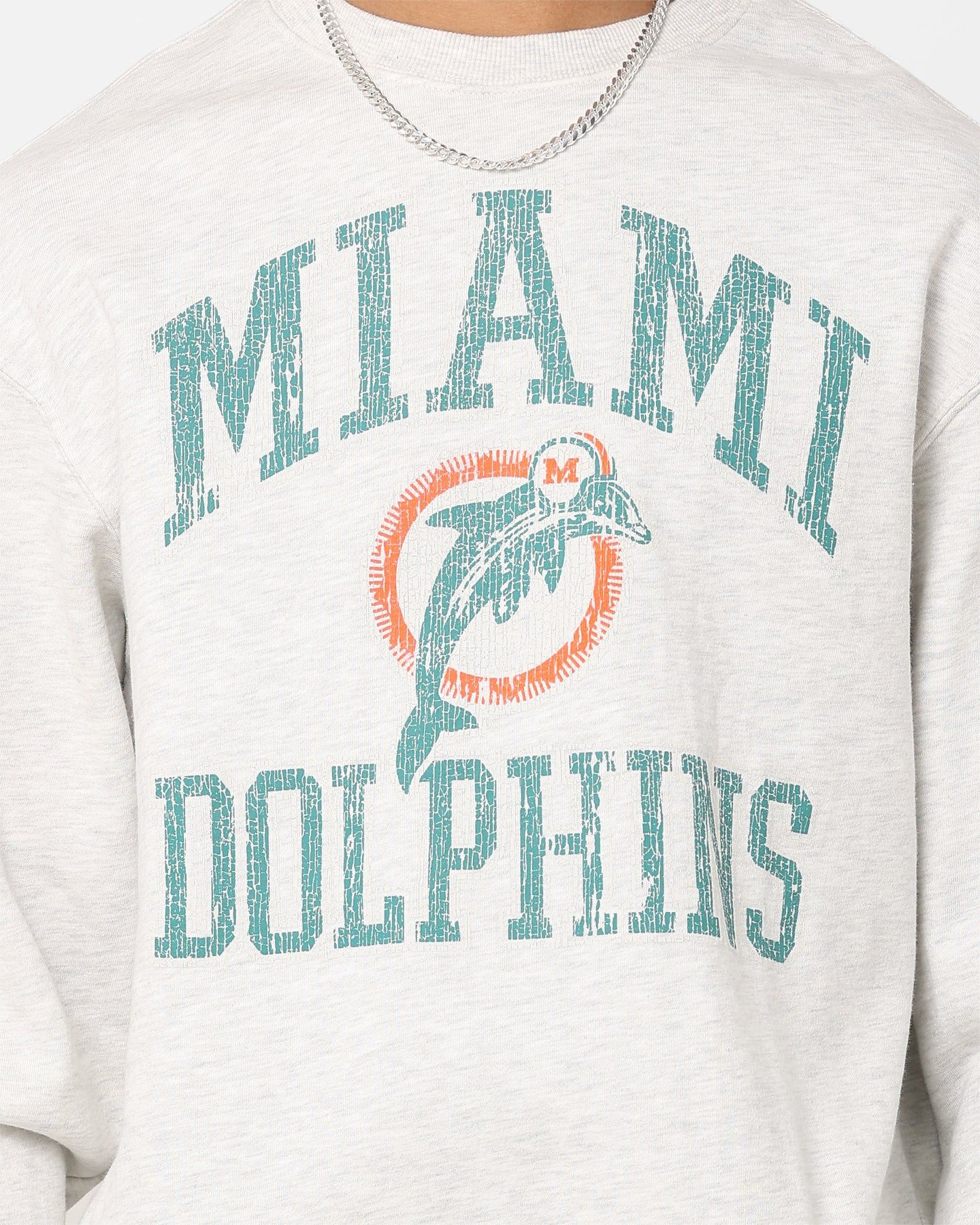 Mitchell & Ness Miami Dolphins Ivy Arch Crewneck White Marle sold by Culture Kings product image thumbnail 3