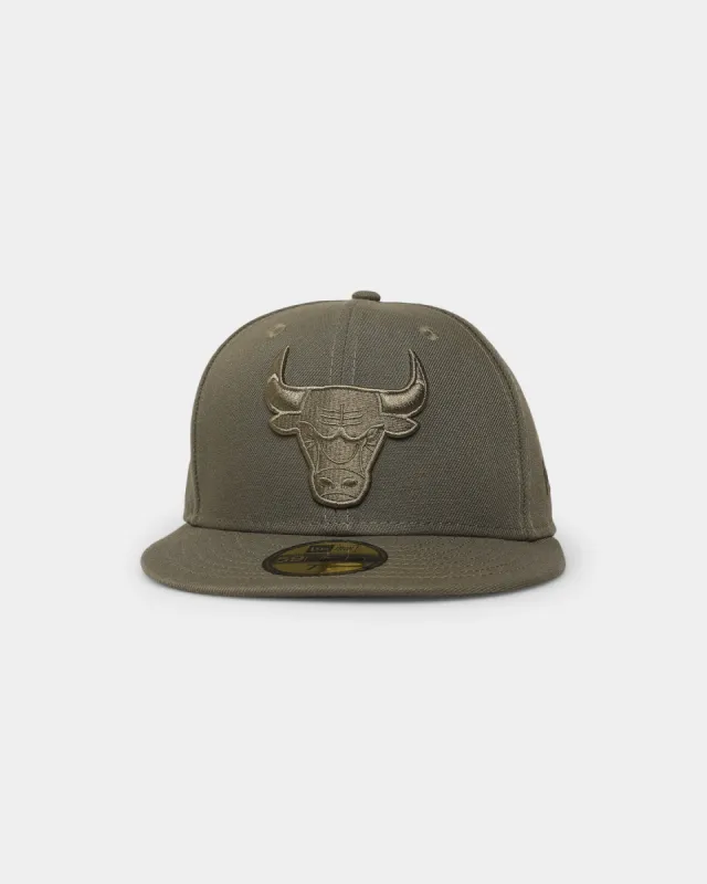 New Era Chicago Bulls 'Core Olive Tonal' 59FIFTY Fitted Olive sold by Culture Kings
