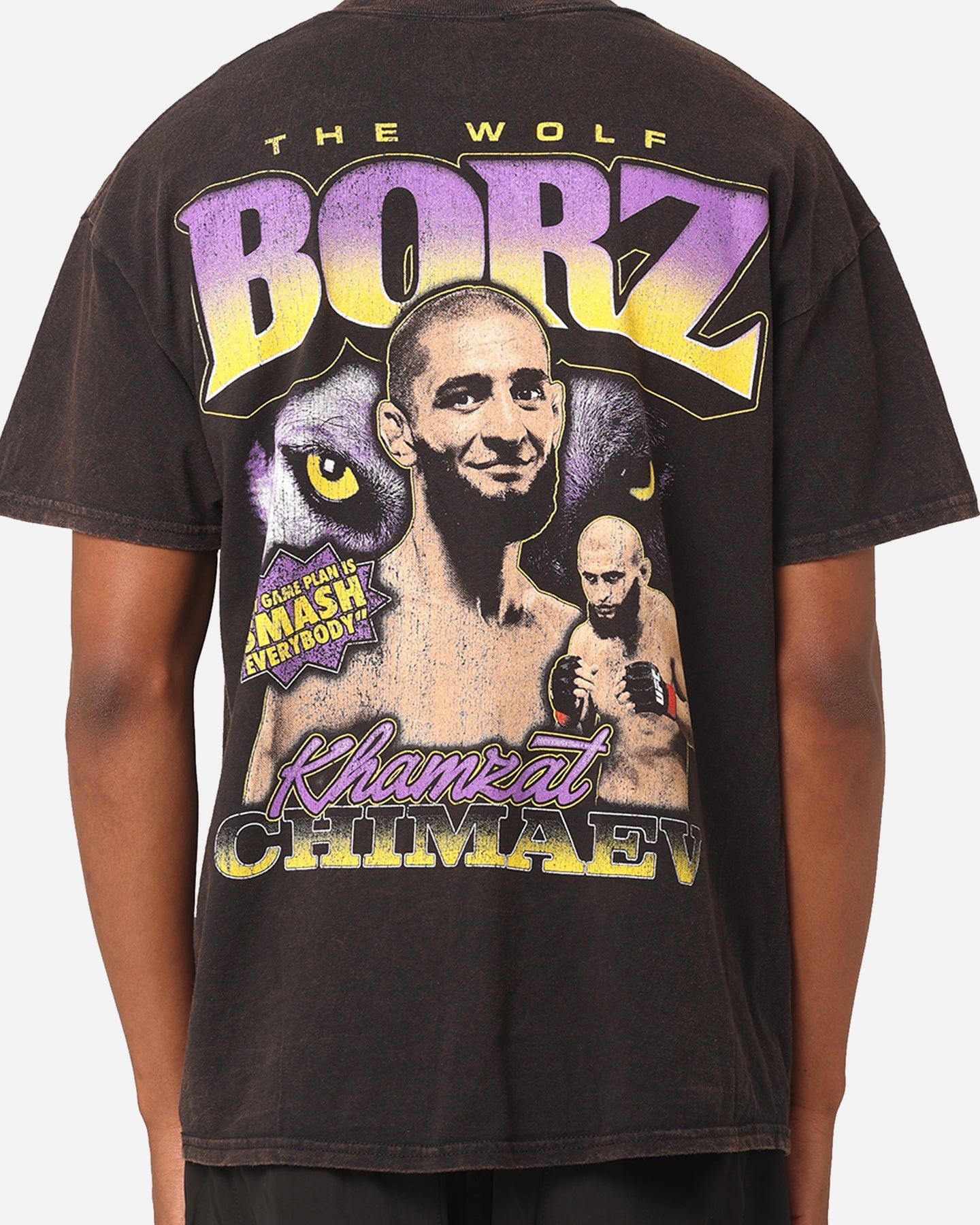 Goat Crew X UFC Khamzat Chimaev Borz Vintage T-Shirt Black Wash sold by Culture Kings product image thumbnail 5