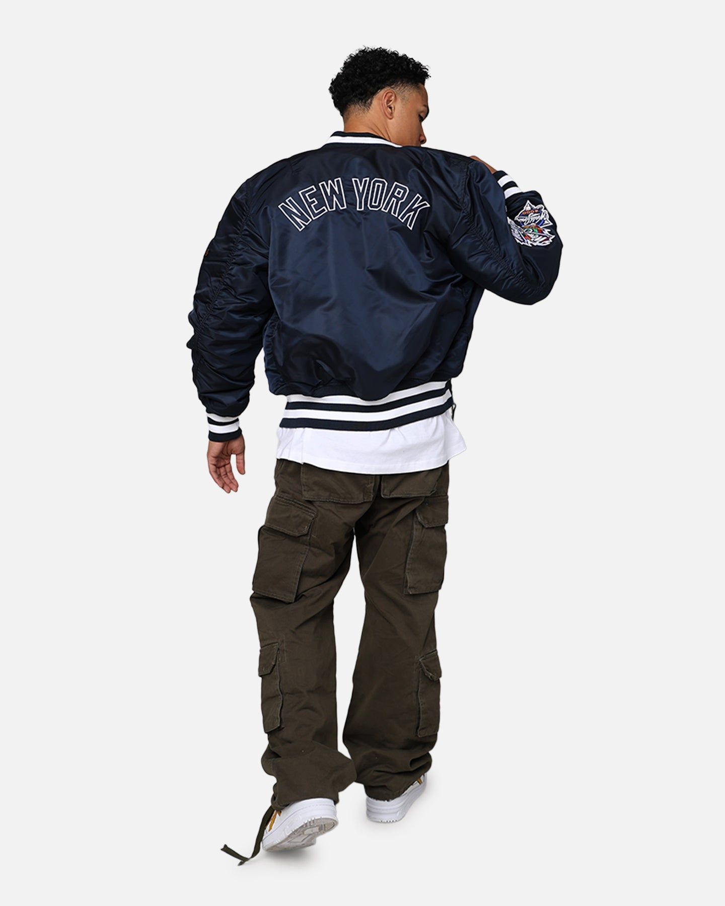 New Era X Alpha Series X MLB New York Yankees MA-1 Bomber Jacket Navy sold by Culture Kings product image thumbnail 3