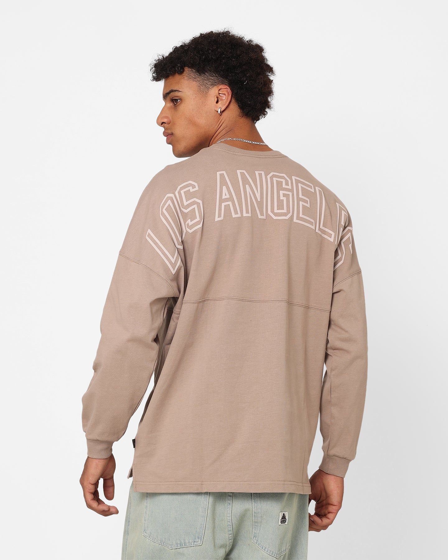 Majestic Athletic Los Angeles Dodgers Tonal Stark Long Sleeve T-Shirt Desert Taupe sold by Culture Kings