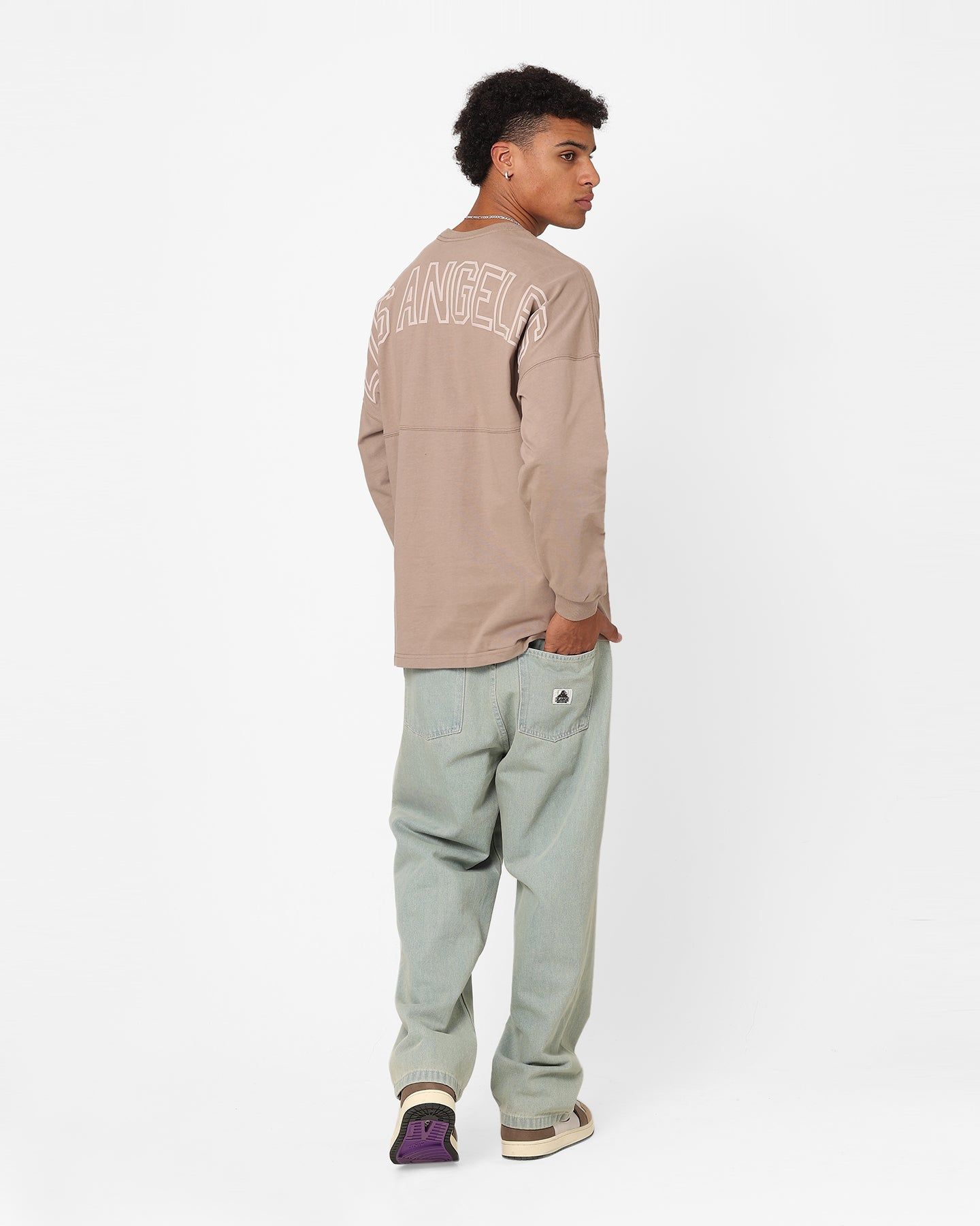 Majestic Athletic Los Angeles Dodgers Tonal Stark Long Sleeve T-Shirt Desert Taupe sold by Culture Kings product image thumbnail 3