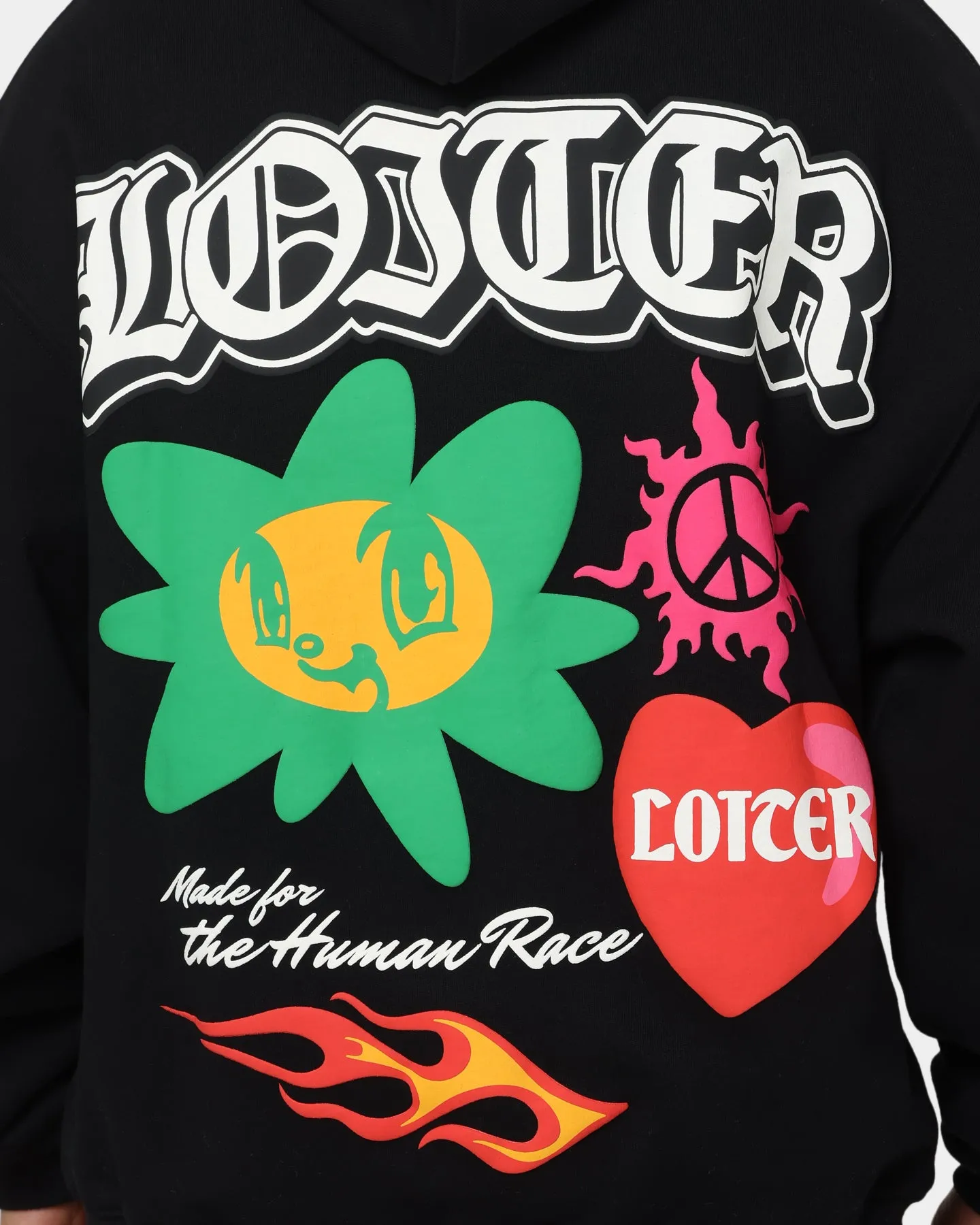 LOITER Euphoric Multi Logo Hoodie パーカー Loiter Euphoric Multi Logo Hoodie Black Wash | Culture Kings