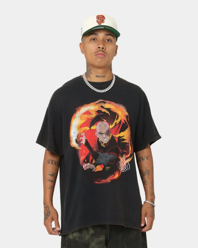 Goat Crew x Avatar: The Last Airbender Fire Elements Vintage T-Shirt Black Wash sold by Culture Kings