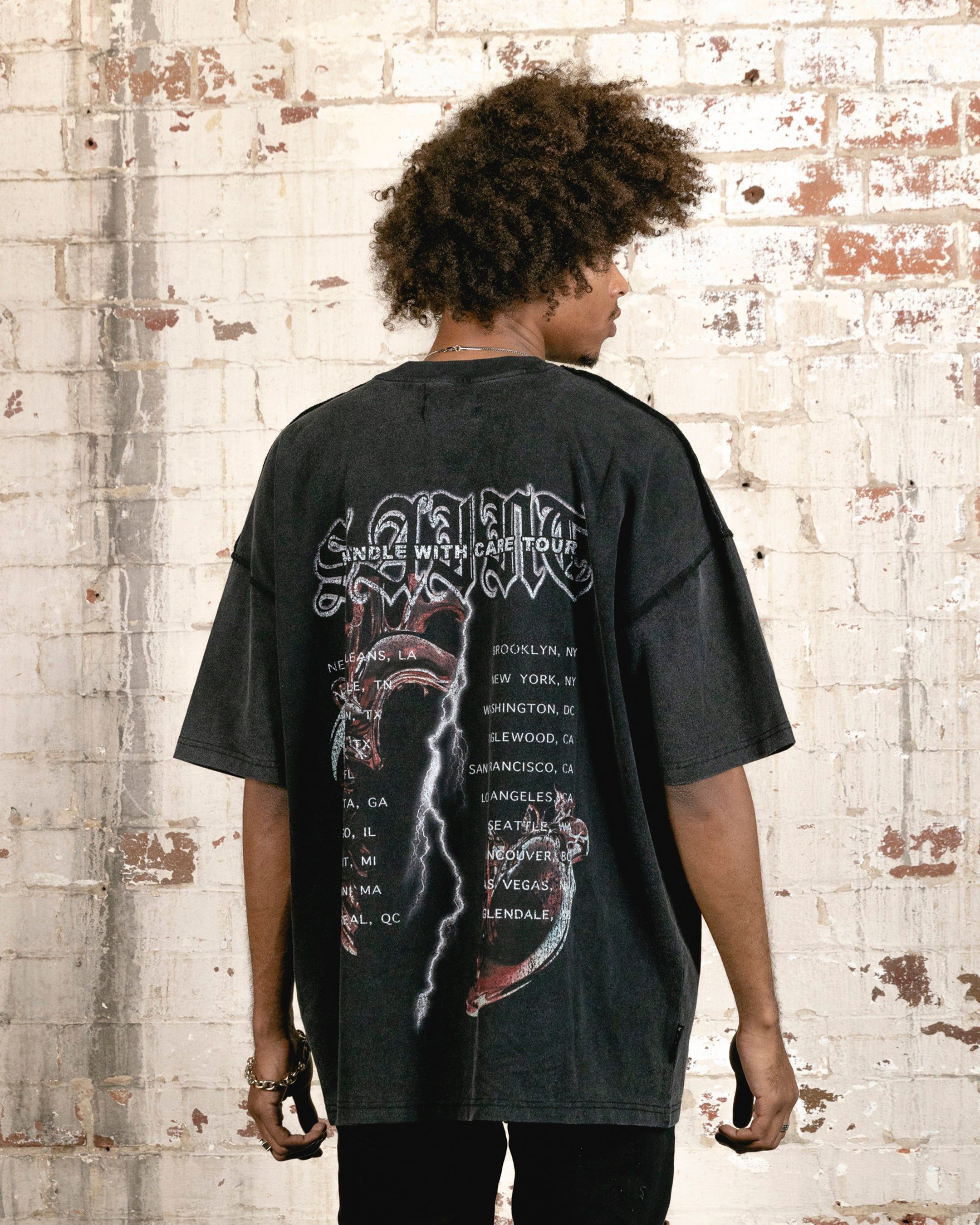 Saint Morta Handle With Care Tour T-Shirt Vintage Black sold by Culture Kings product image thumbnail 2