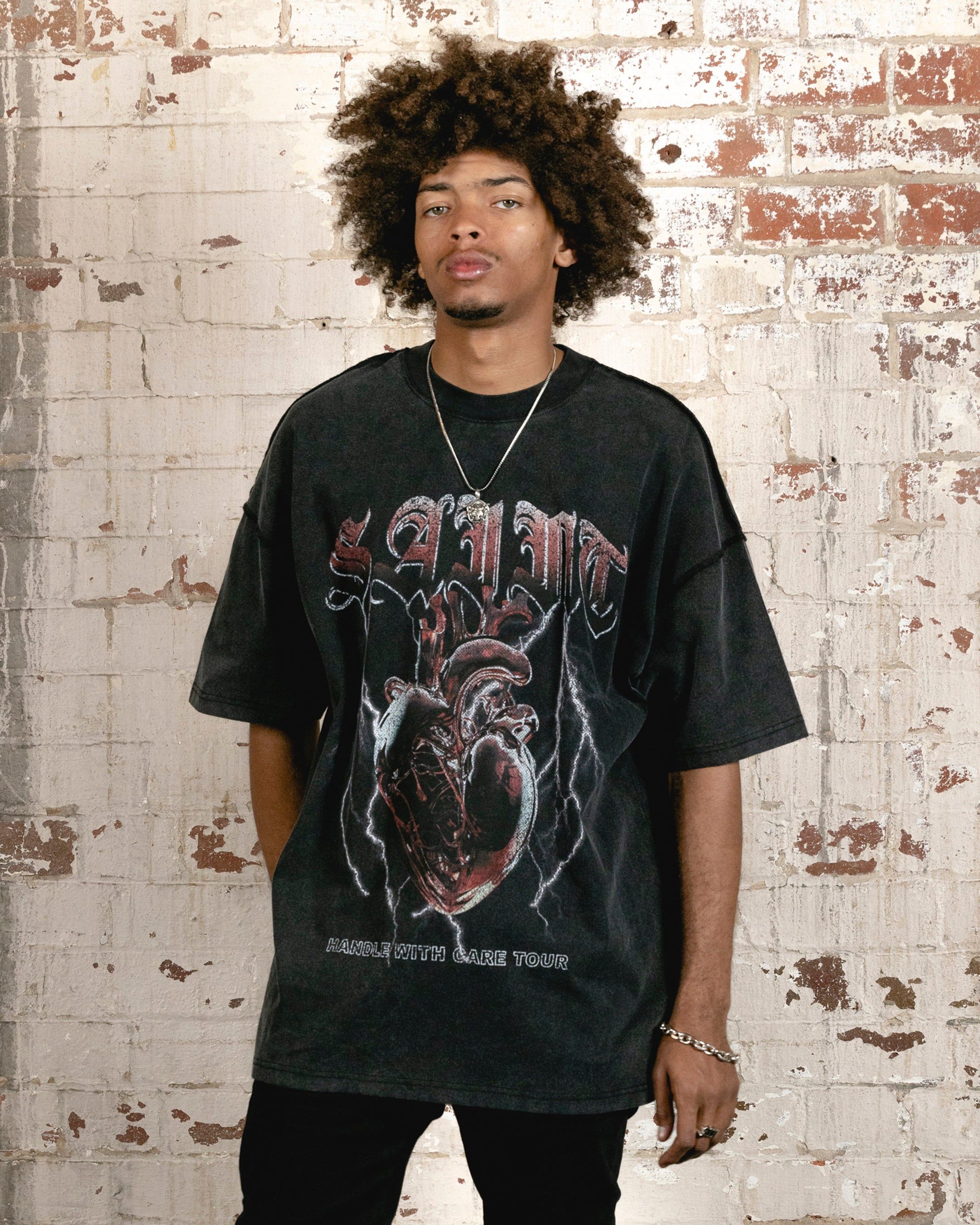 Saint Morta Handle With Care Tour T-Shirt Vintage Black sold by Culture Kings