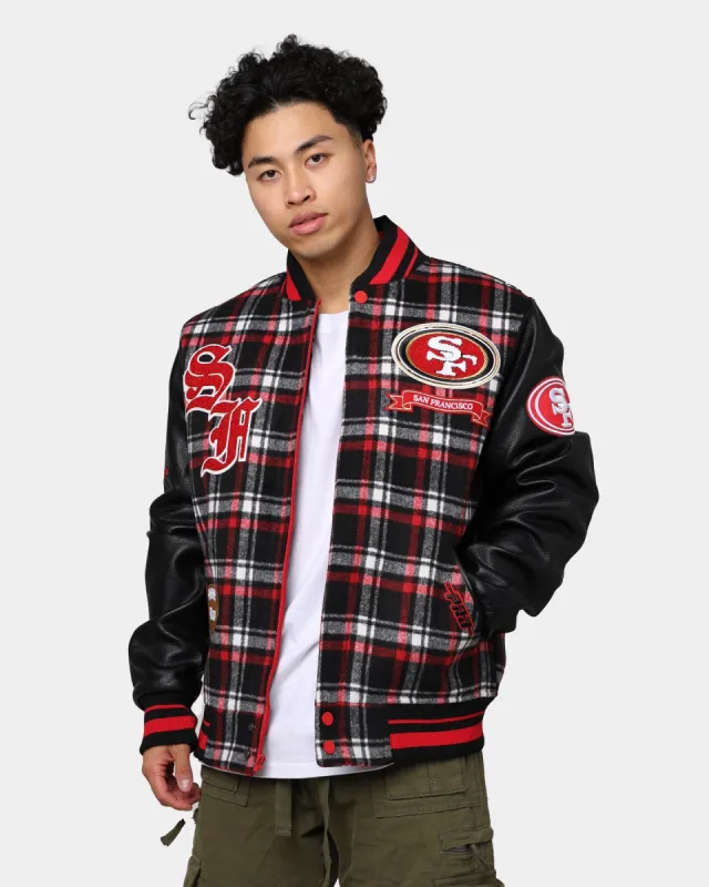 Pro Standard San Francisco 49ers Pro Prep Plaid Jacket Red/Black sold by Culture Kings