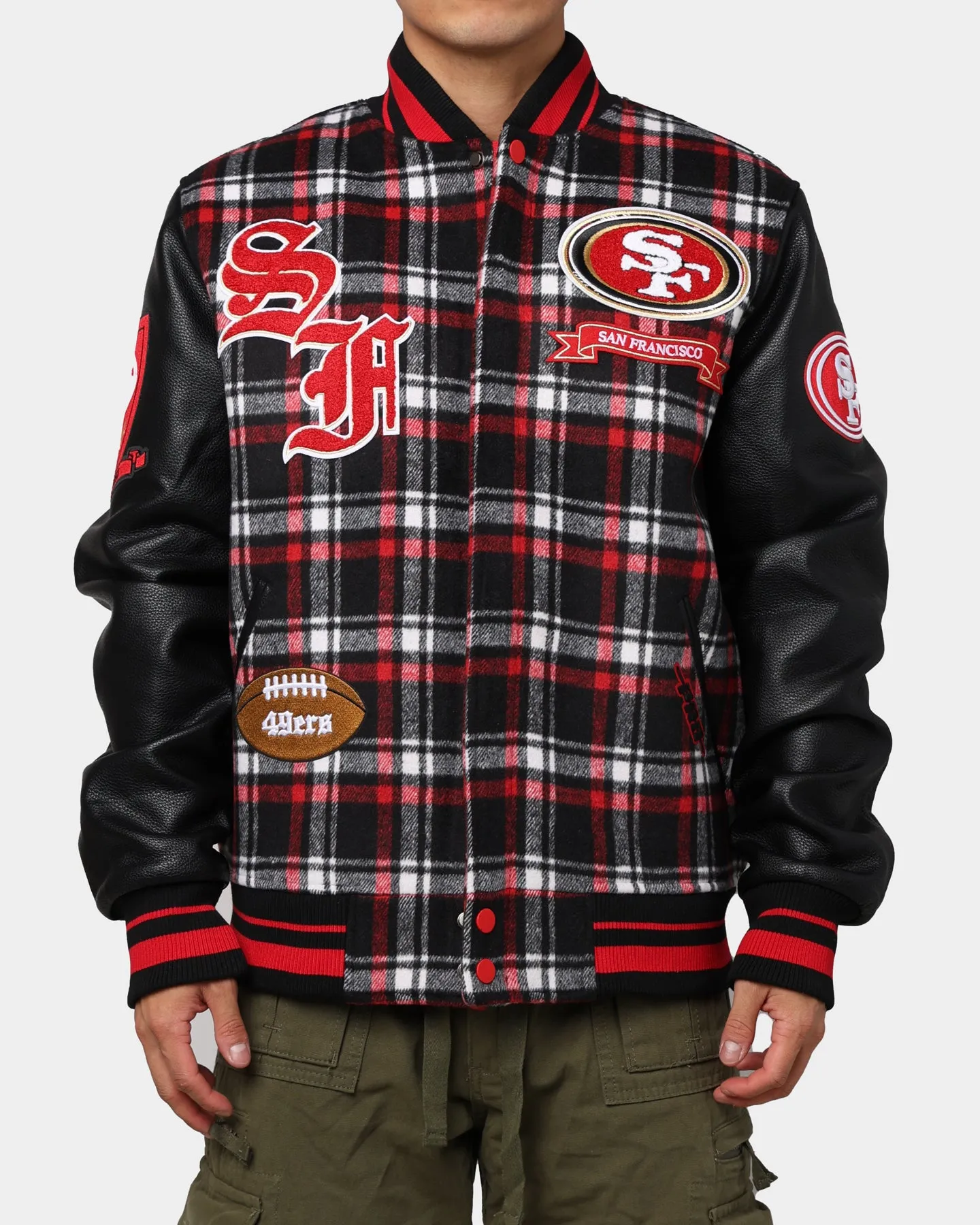 Pro Standard San Francisco 49ers Pro Prep Plaid Jacket Red/Black sold by Culture Kings product image thumbnail 4