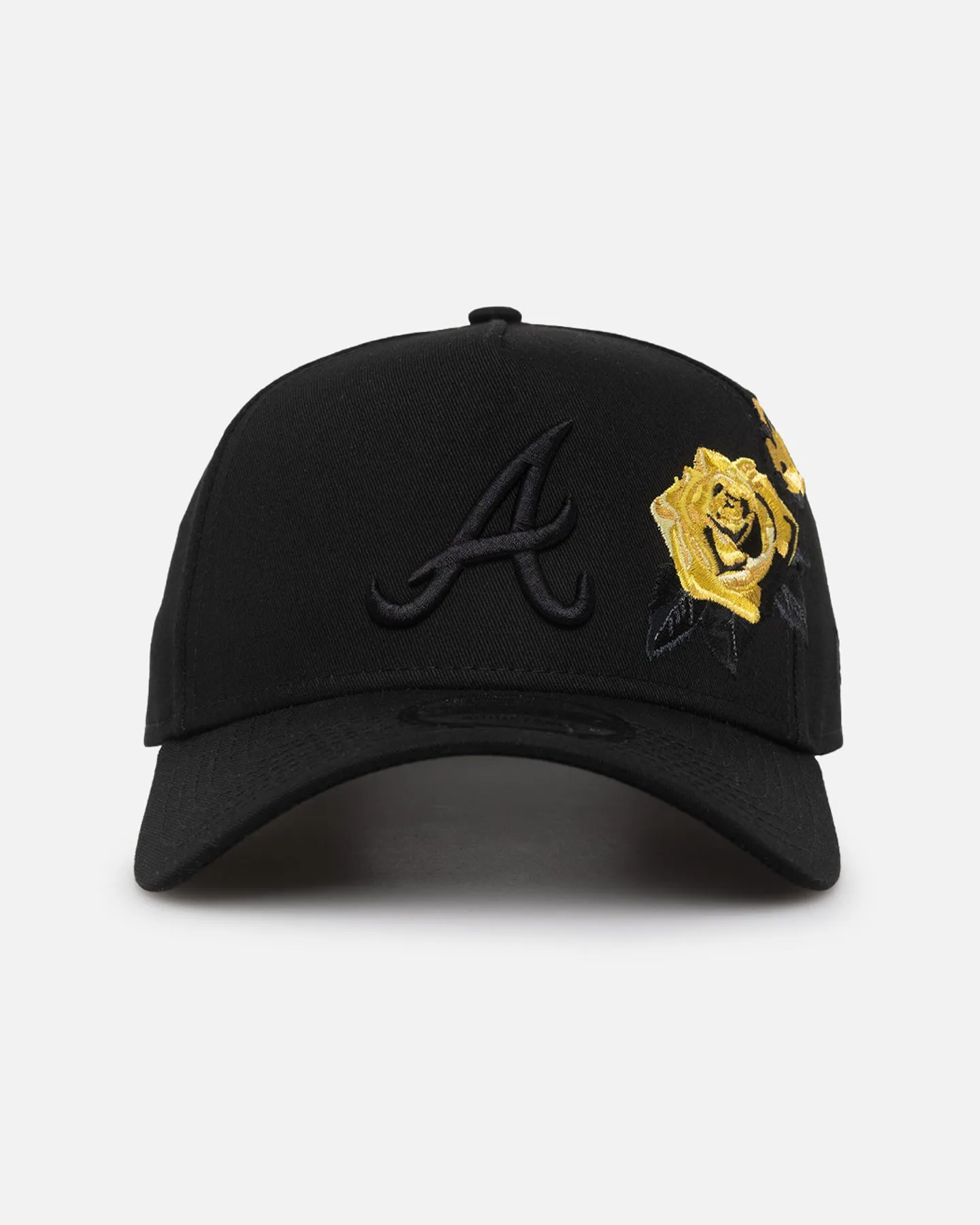 New Era Atlanta Braves 'Black Tonal Gold Rose' 9FORTY A-Frame Snapback Black/Gold sold by Culture Kings