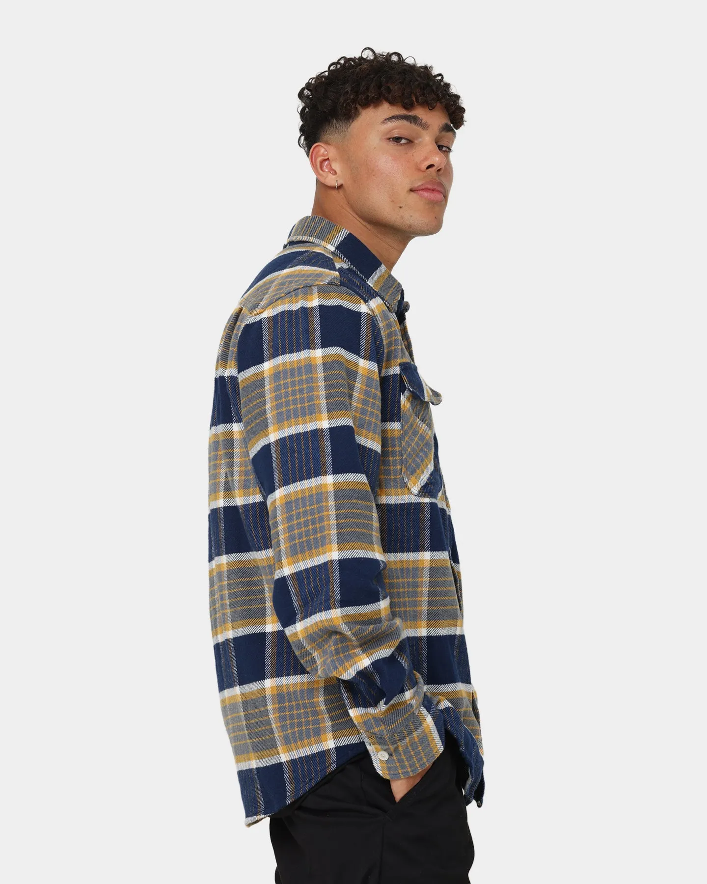Brixton Bowery Flannel Jacket Moonlit Ocean sold by Culture Kings product image thumbnail 5