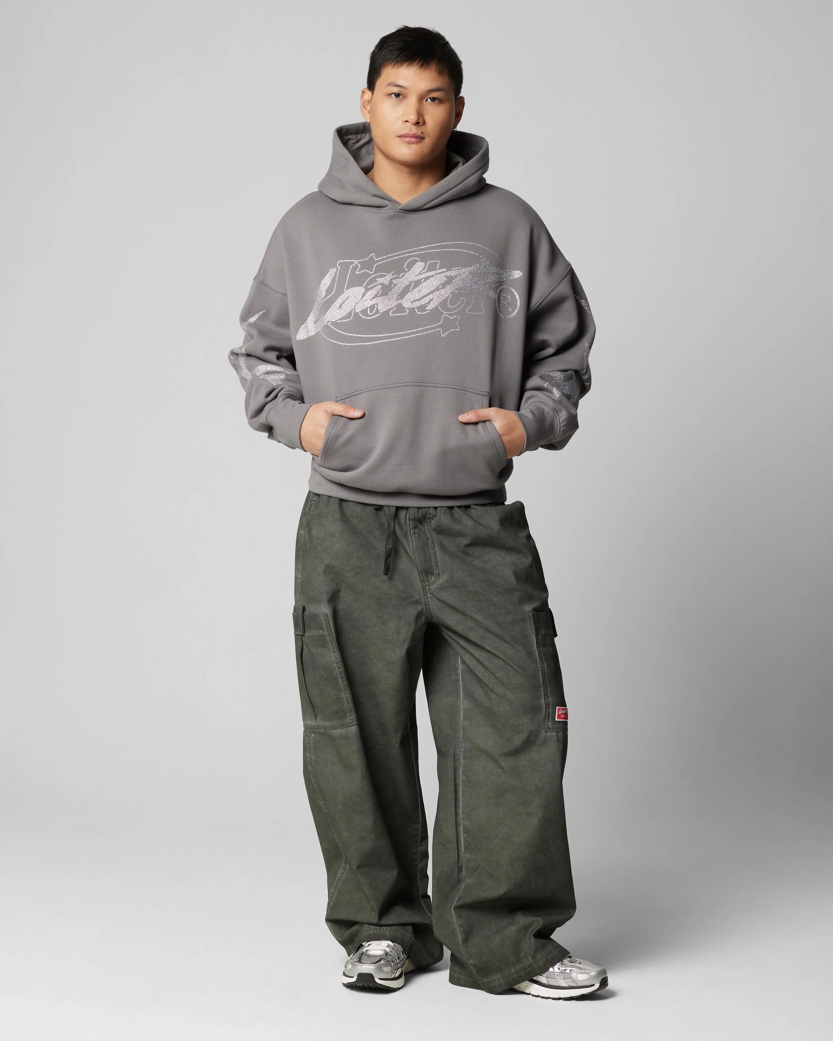 Loiter Atlantic Rhinestone Hoodie Charcoal sold by Culture Kings product image thumbnail 2