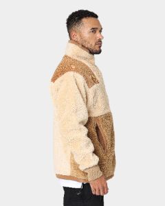 WNDRR Middleton Sherpa Jacket Tan/Mocca sold by Culture Kings