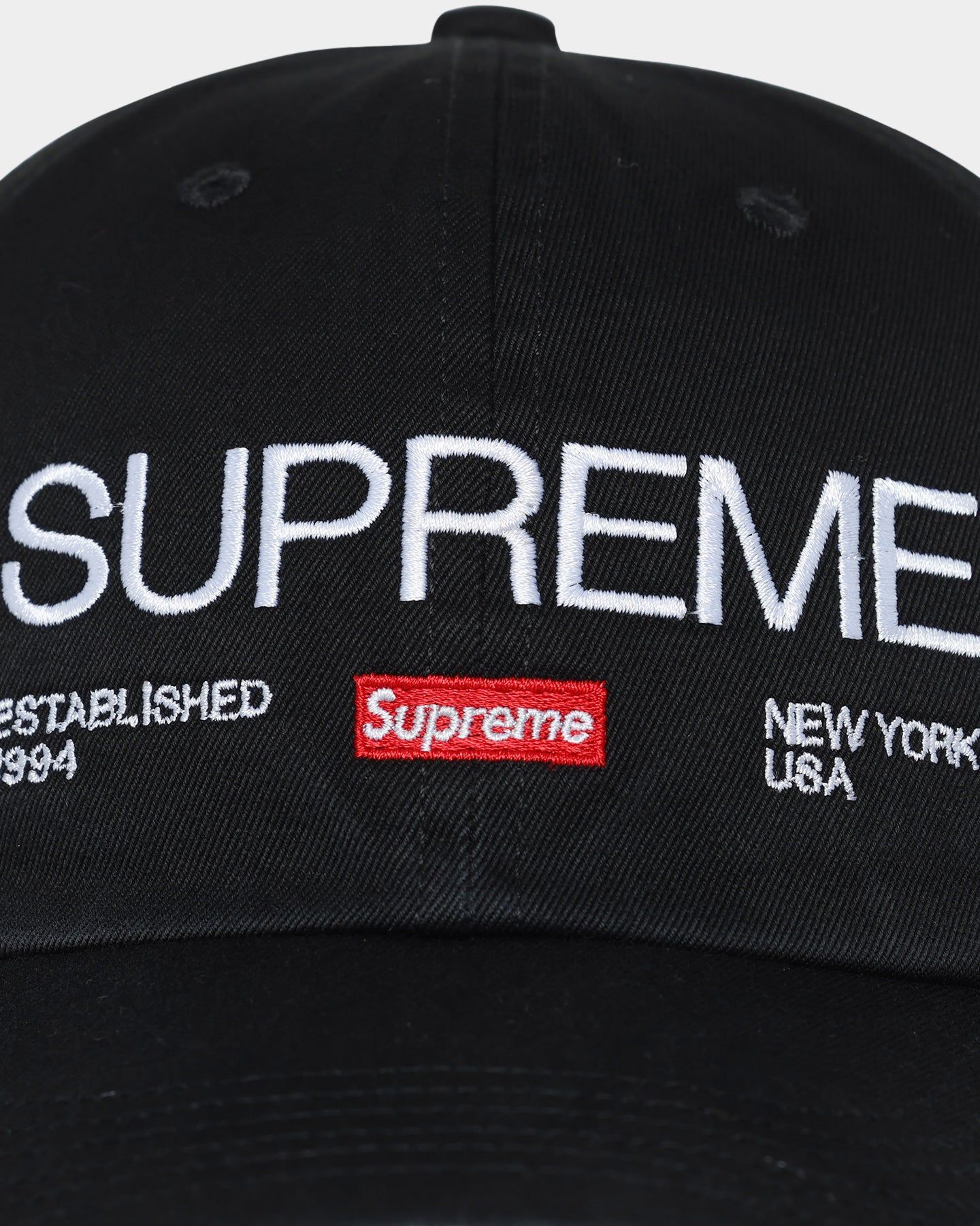 Supreme EST. 1994 6 Panel Strapback Black sold by Culture Kings product image thumbnail 5