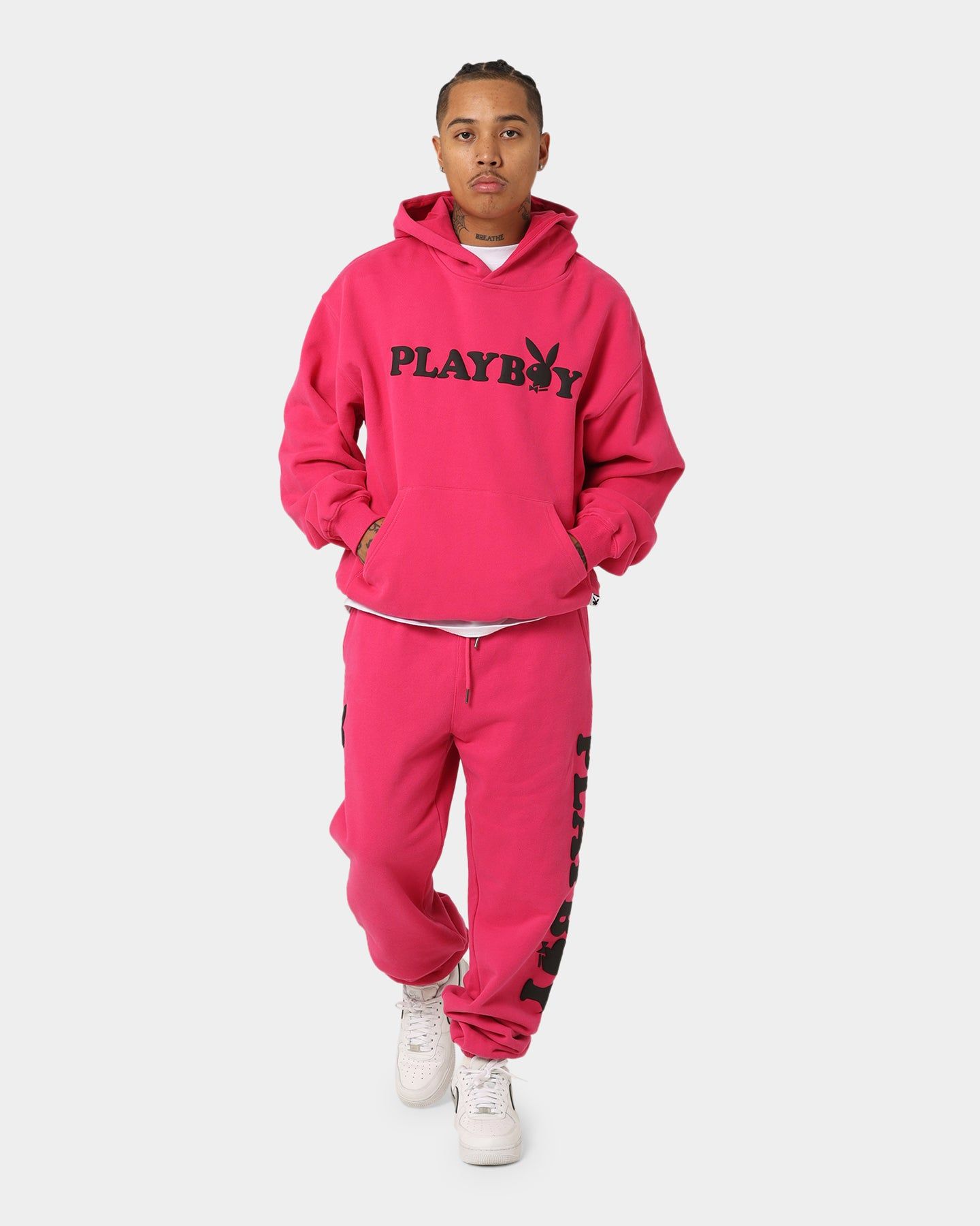 Playboy By CK Wordmark Hoodie Pink sold by Culture Kings product image thumbnail 4