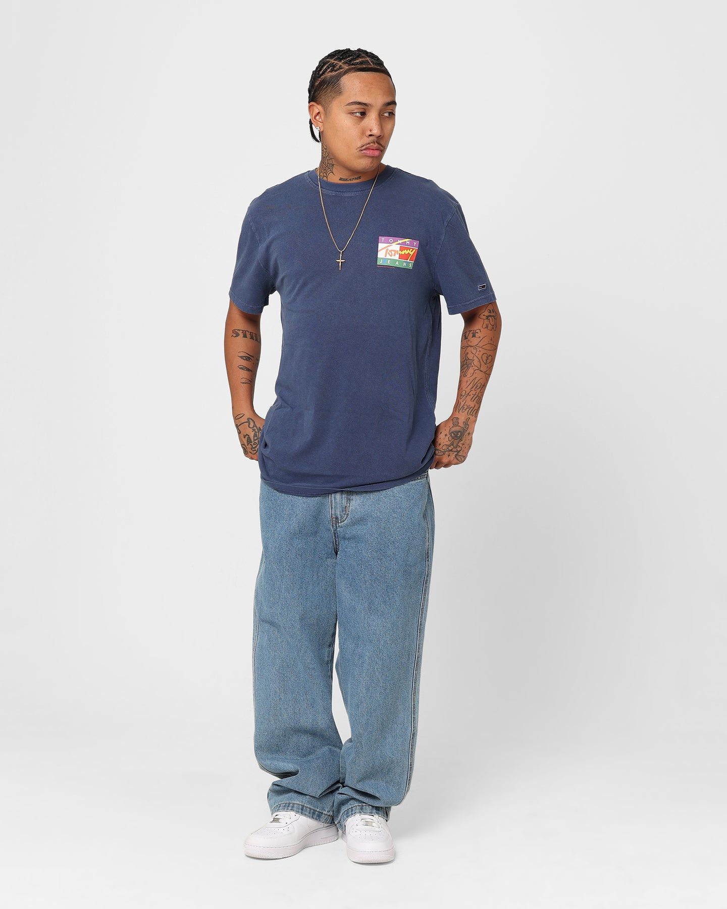 Tommy Jeans Classic Signature Pop Flag T-Shirt Twilight Navy sold by Culture Kings product image thumbnail 3