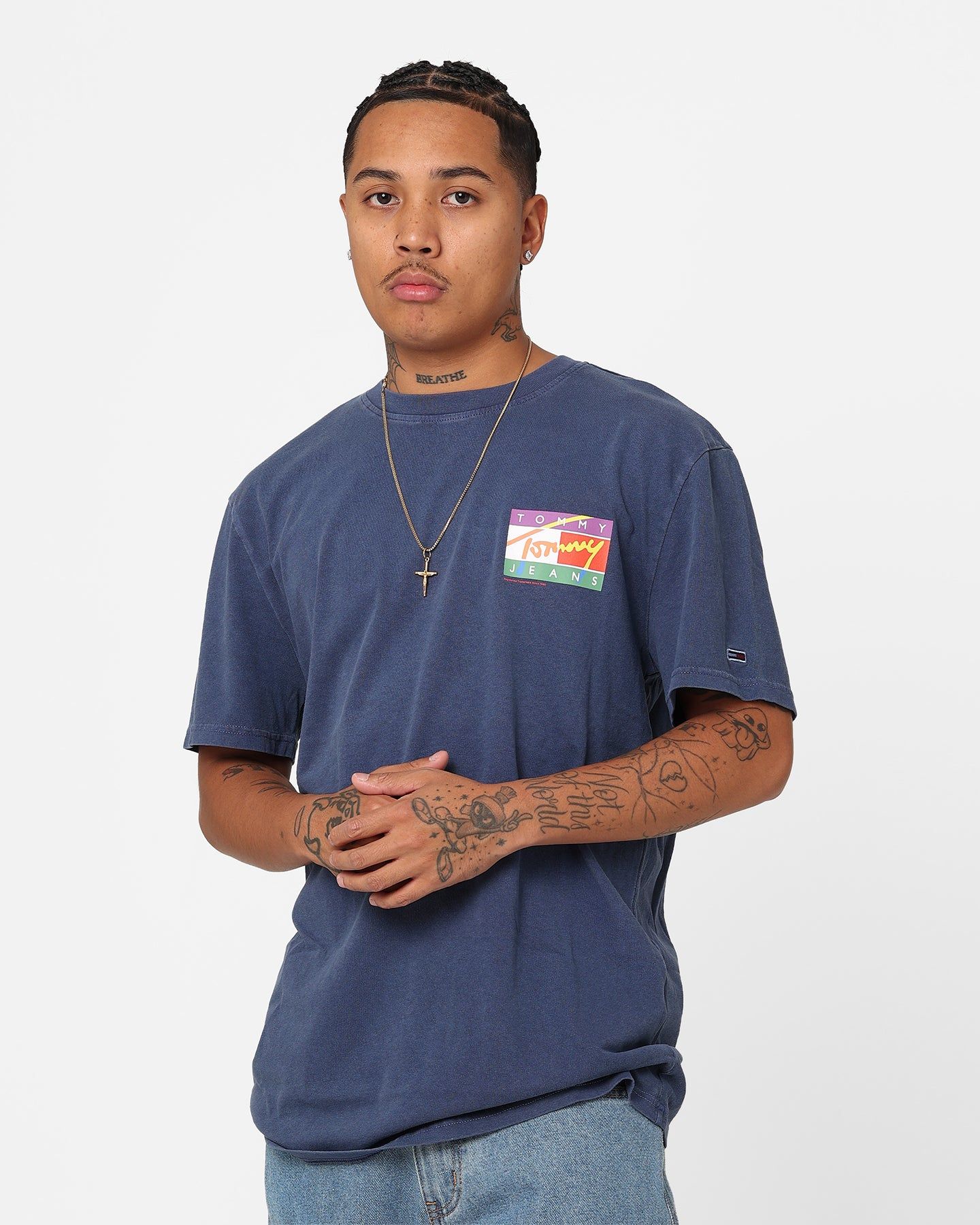 Tommy Jeans Classic Signature Pop Flag T-Shirt Twilight Navy sold by Culture Kings product image thumbnail 2