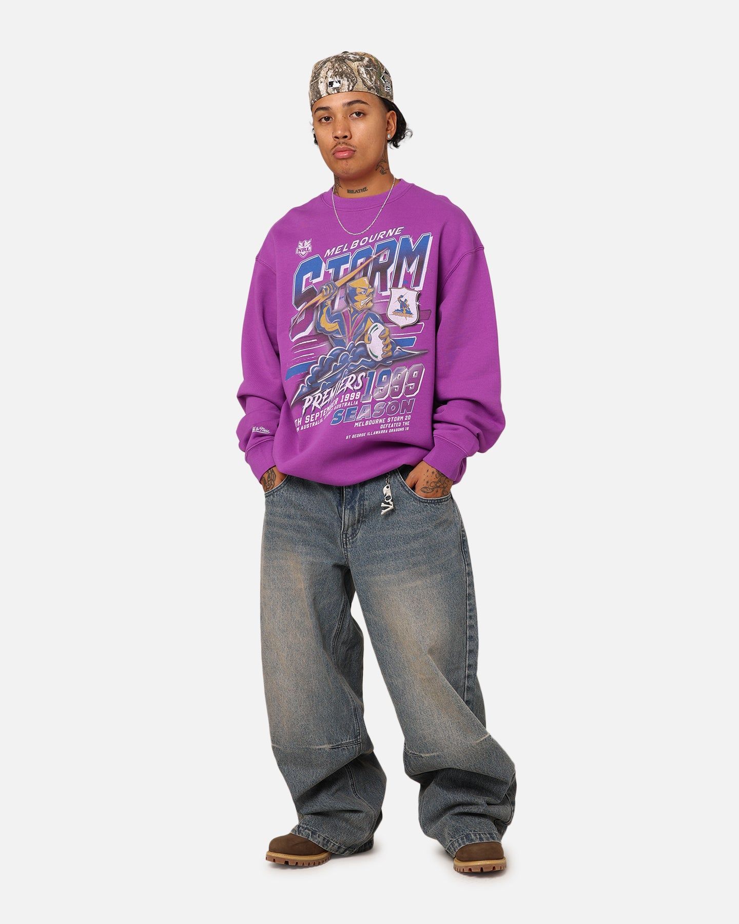 Mitchell & Ness Melbourne Storm Premiers 1999 Season Crewneck Purple sold by Culture Kings product image thumbnail 2