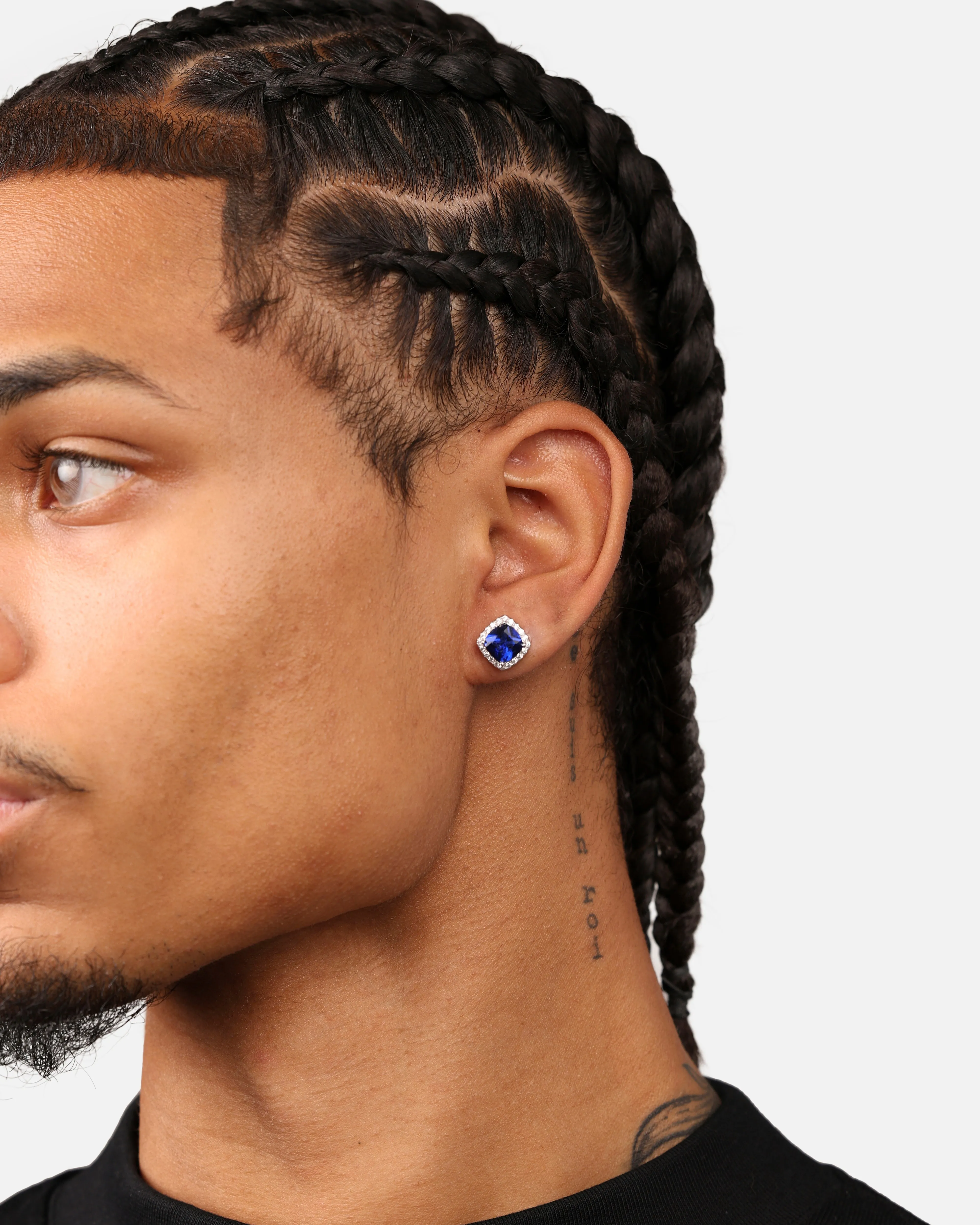 Saint Morta Cushion Cut Halo Earrings Iced White Sapphire sold by Culture Kings product image thumbnail 2