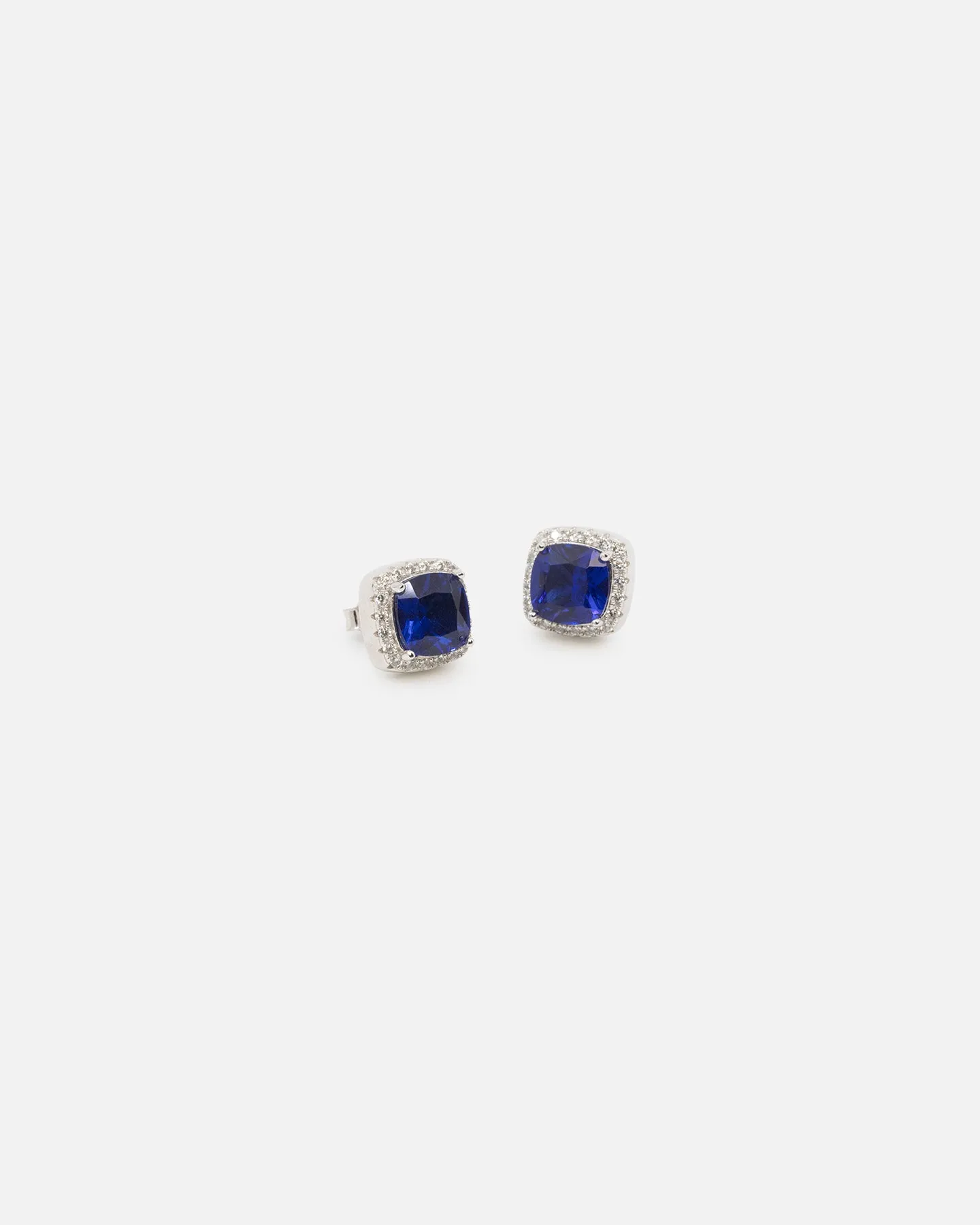 Saint Morta Cushion Cut Halo Earrings Iced White Sapphire sold by Culture Kings