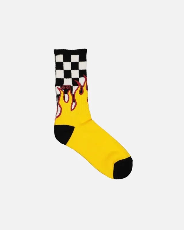 Vans Flame Check Crewcut Socks (US9H - 13) Multi sold by Culture Kings