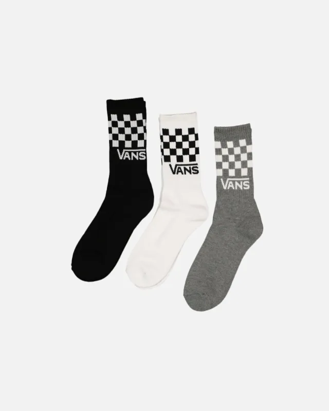 Vans Classic Check Crewcut Socks 3 Pack (US6.5 - 9) Multi sold by Culture Kings
