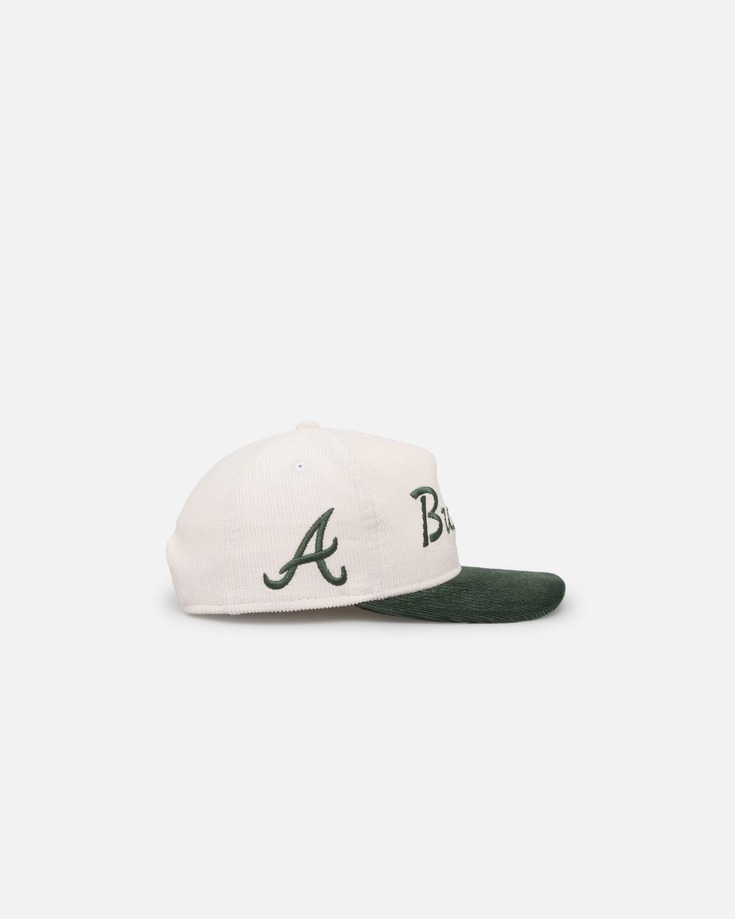 New Era Atlanta Braves 'Currency Corduroy' Golfer Pre-Curved Snapback Chrome White sold by Culture Kings product image thumbnail 4