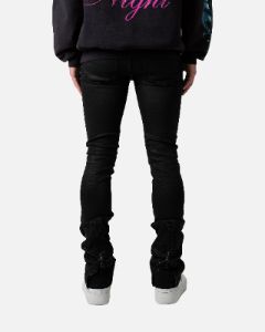 MNML X491 Convertible Skinny Denim Jeans Waxed Black sold by Culture Kings