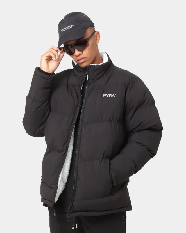 PYRA Sherpa Puffa Jacket Black sold by Culture Kings