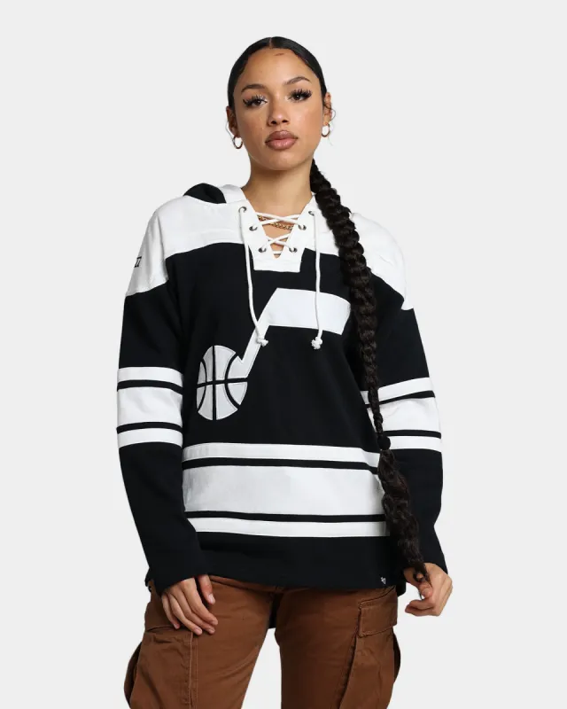 47 Brand Utah Jazz Superior Lacer Hoodie Jet Black sold by Culture Kings