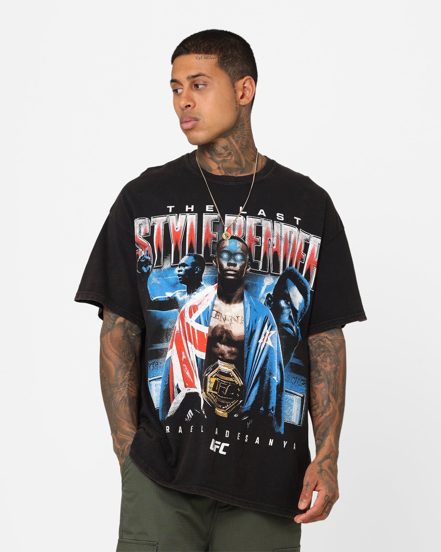 Goat Crew X UFC Israel Adesanya Last Stylebender Vintage T-Shirt Black Wash sold by Culture Kings