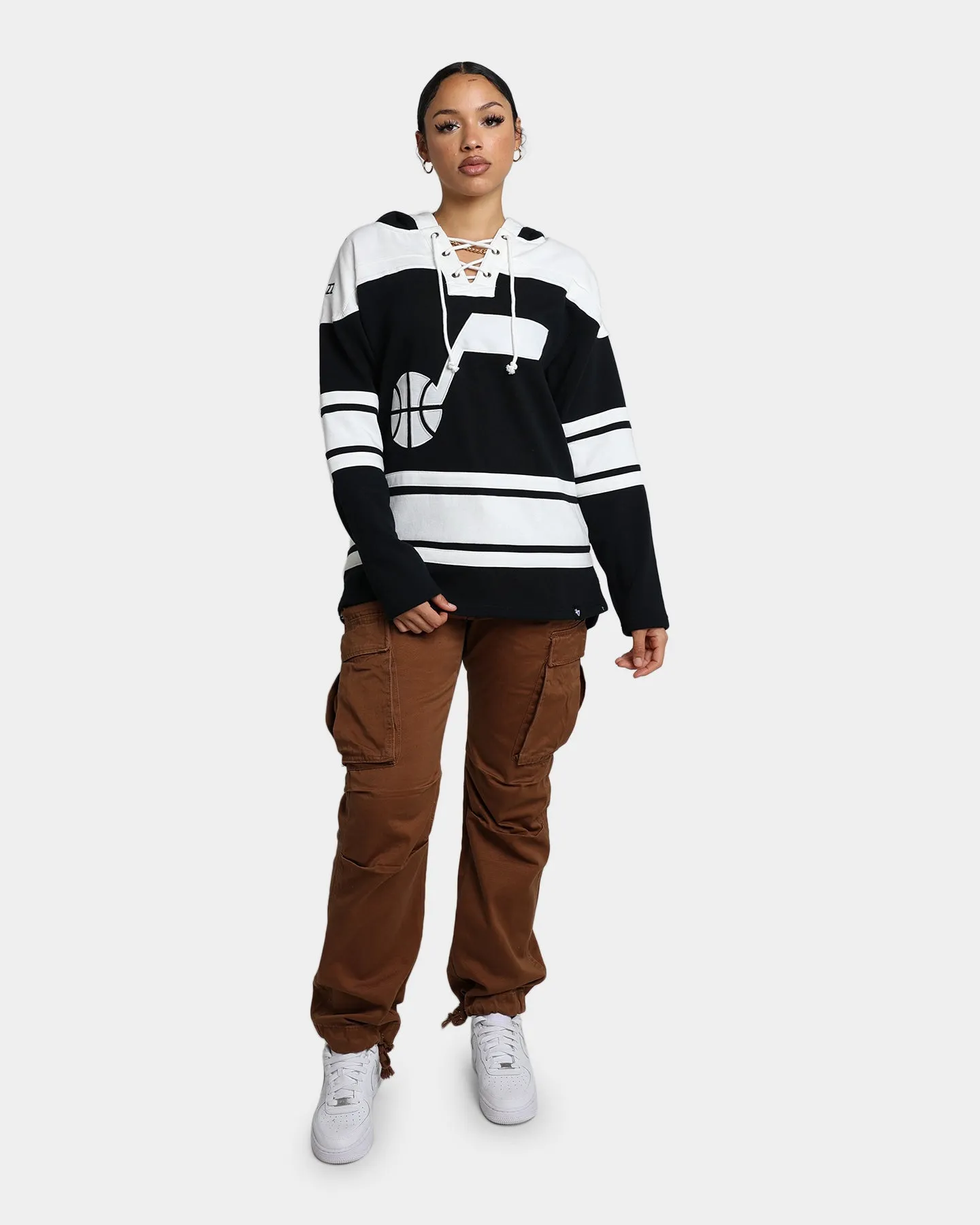 47 Brand Utah Jazz Superior Lacer Hoodie Jet Black sold by Culture Kings product image thumbnail 2