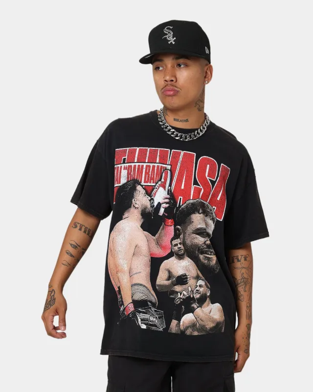 Goat Crew X Tai "Bam Bam" Tuivasa Tai Collage Vintage T-Shirt Washed Black sold by Culture Kings